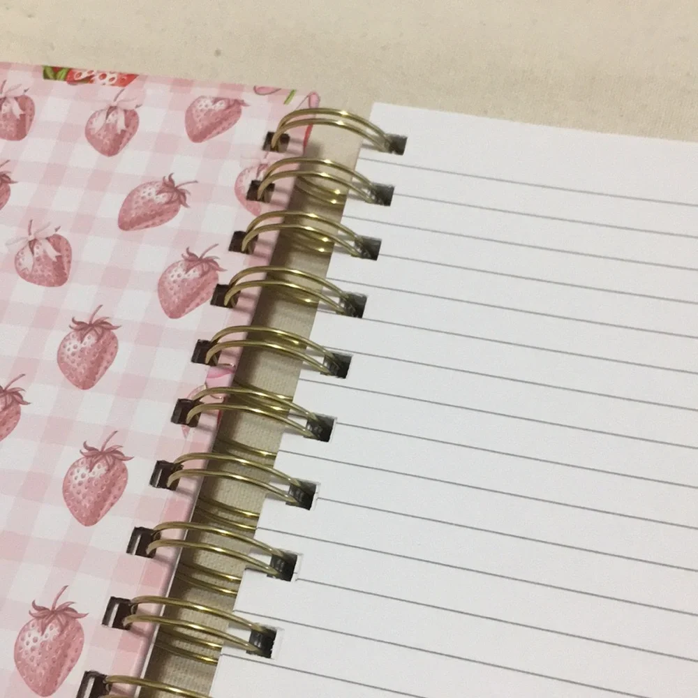 Strawberry Gingham Bow Notebook Set